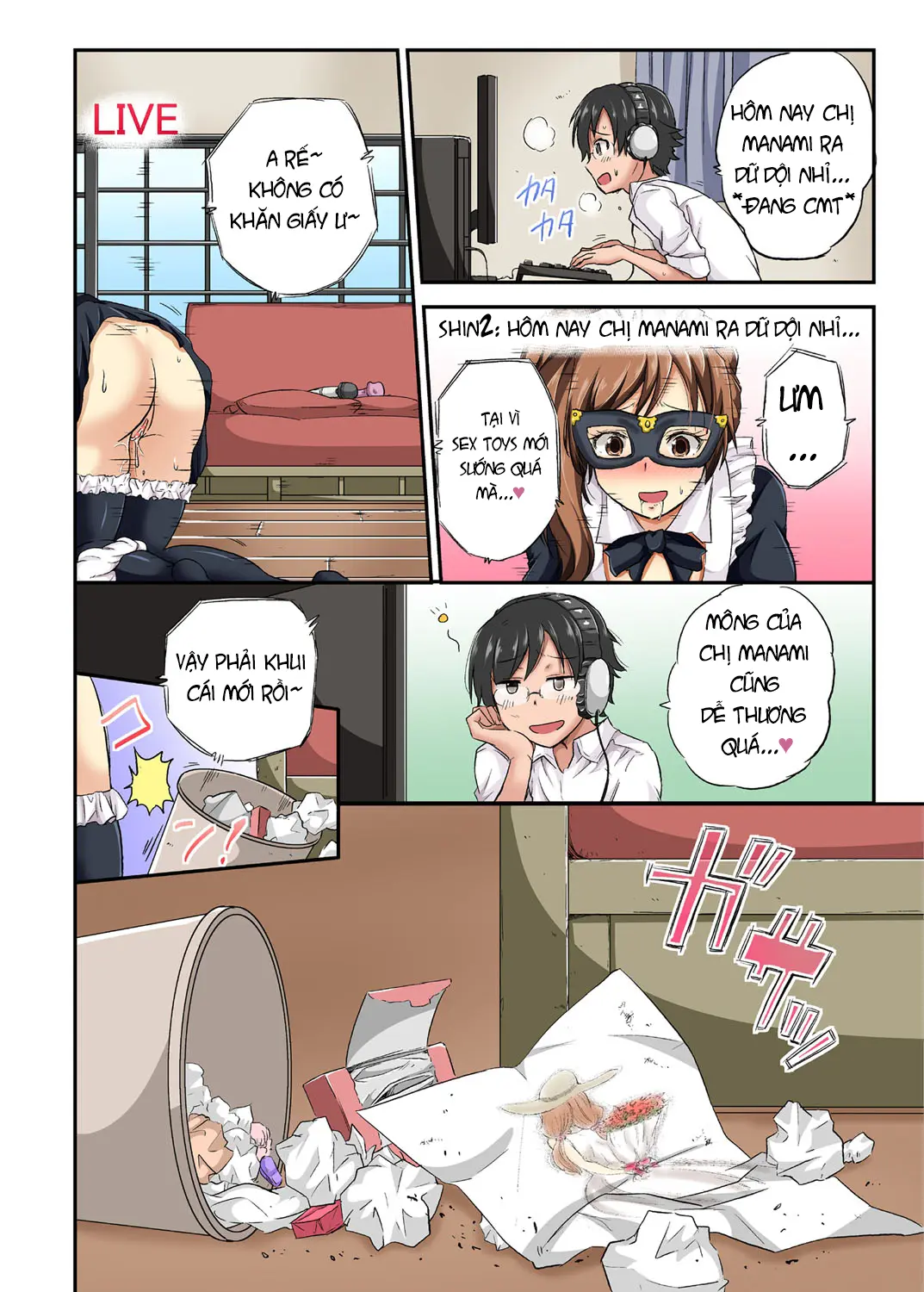 Netorare Hitozuma Net de Nama Nugi Haishinsuru Onna - Manami - Full trang 11