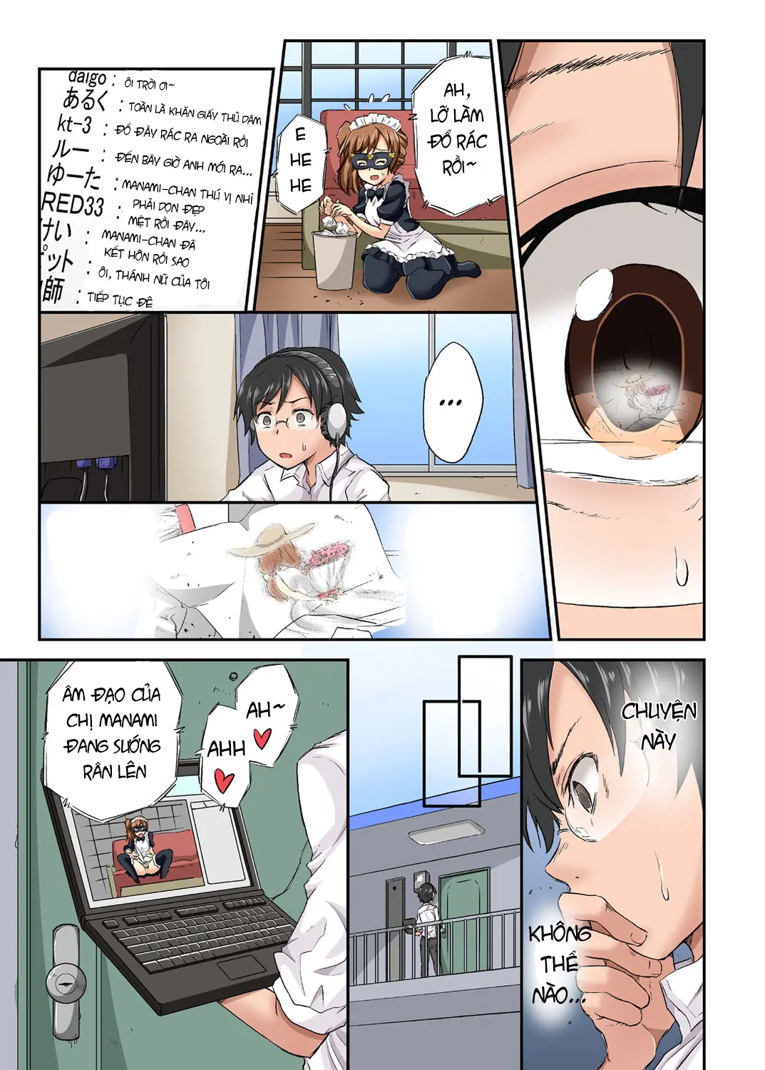 Netorare Hitozuma Net de Nama Nugi Haishinsuru Onna - Manami - Full trang 12