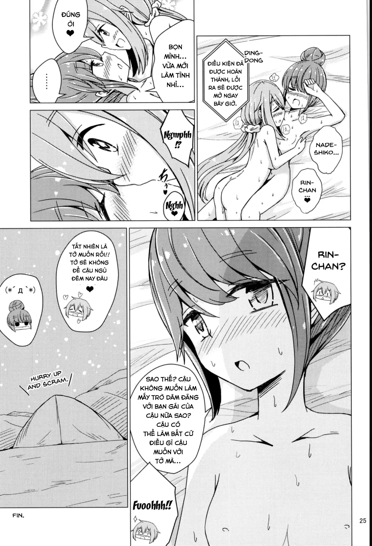 Sex Shinai to Derenai Tent ni Tojikomerareta NadeRin - Full trang 21