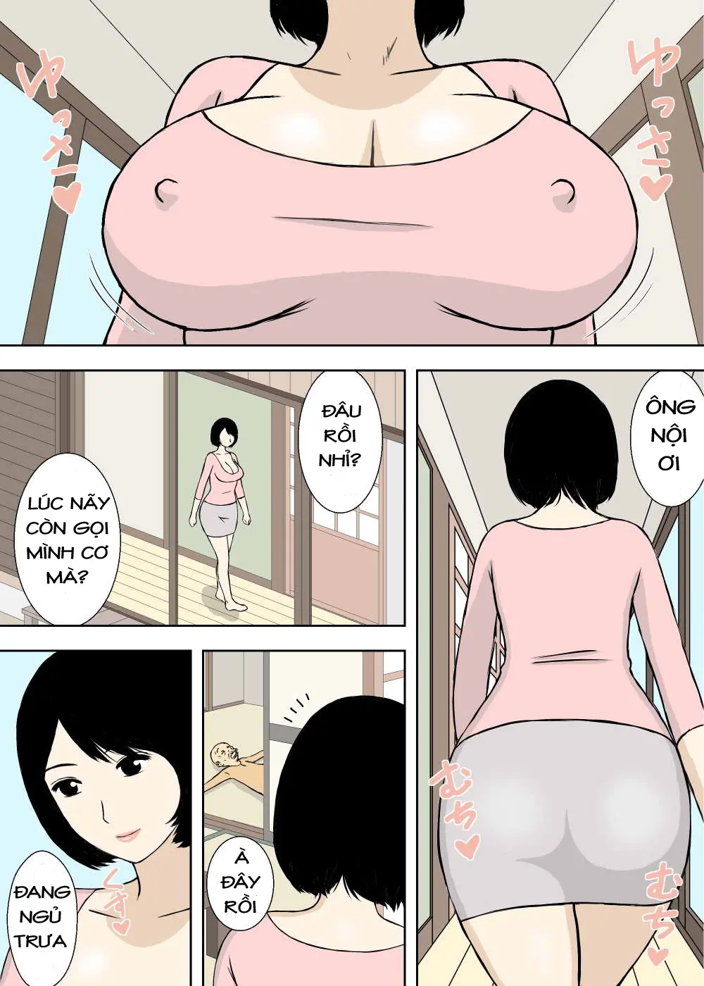 Zokuzokuzoku Ojii-chan to Gifu to Giri no Musuko to, Kyonyuu Yome. | Ông nội, bố chồng, con ghẻ và cô vợ vú to C4 - Full trang 3