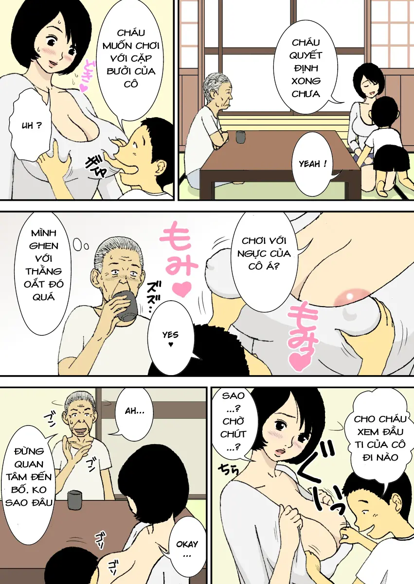 Ojii-chan to Gifu to Giri no Musuko to, Kyonyuu Yome. | Ông nội, bố chồng, con trai chồng và cô vợ vú bự Ch. 1 - Full trang 14
