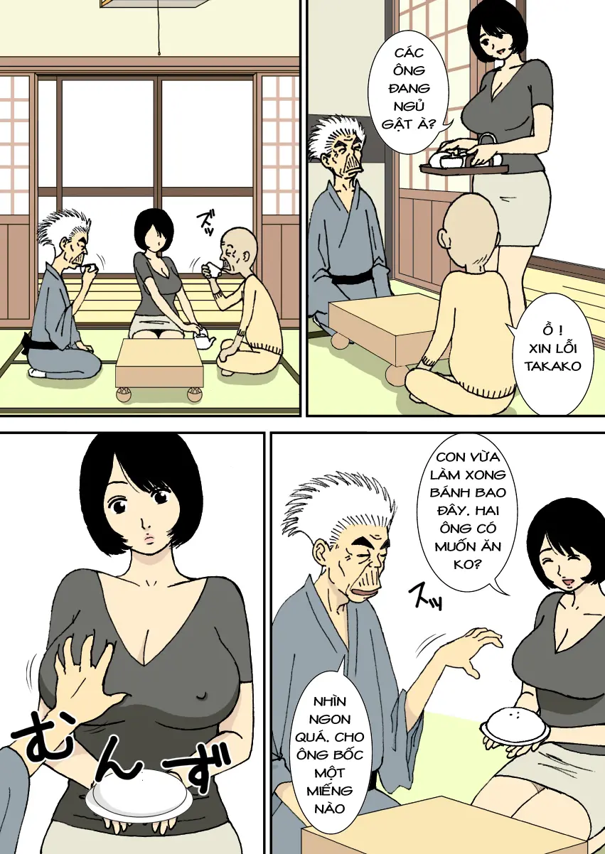 Ojii-chan to Gifu to Giri no Musuko to, Kyonyuu Yome. | Ông nội, bố chồng, con trai chồng và cô vợ vú bự Ch. 1 - Full trang 22
