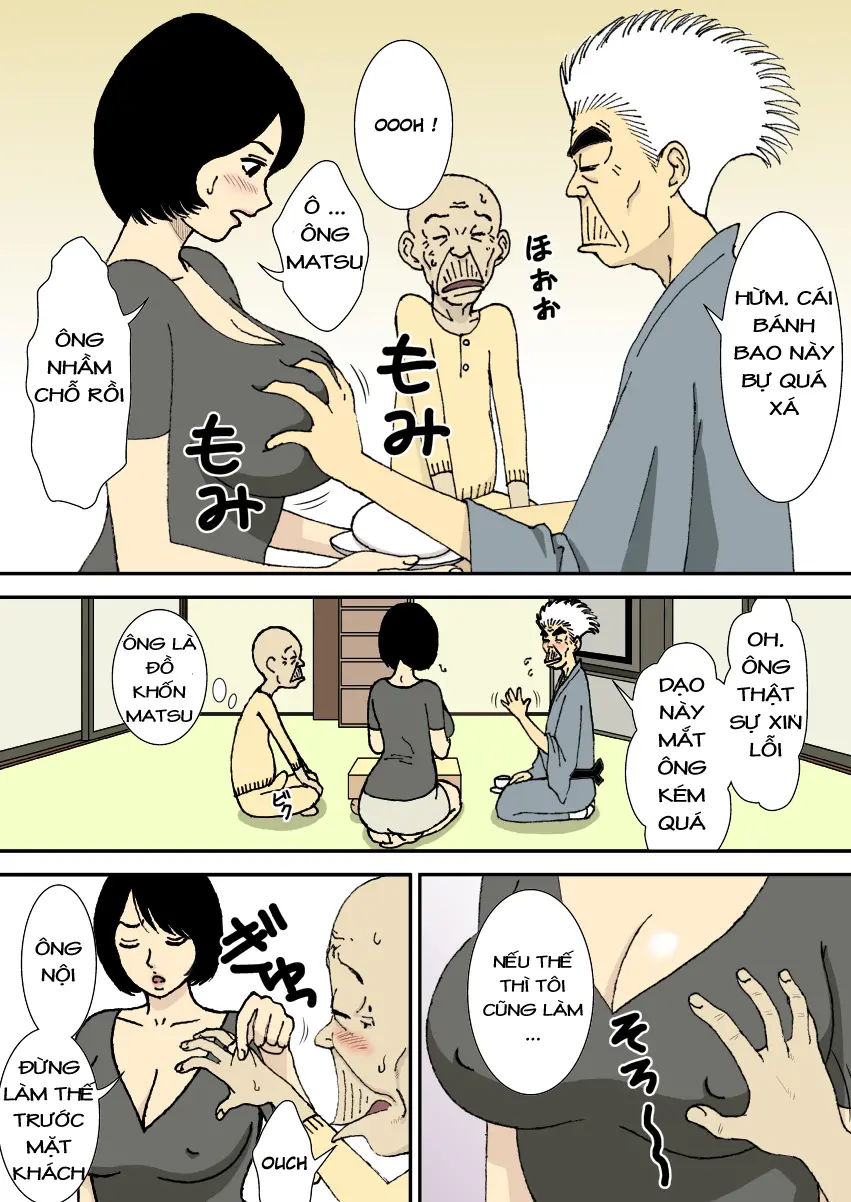 Ojii-chan to Gifu to Giri no Musuko to, Kyonyuu Yome. | Ông nội, bố chồng, con trai chồng và cô vợ vú bự Ch. 1 - Full trang 23