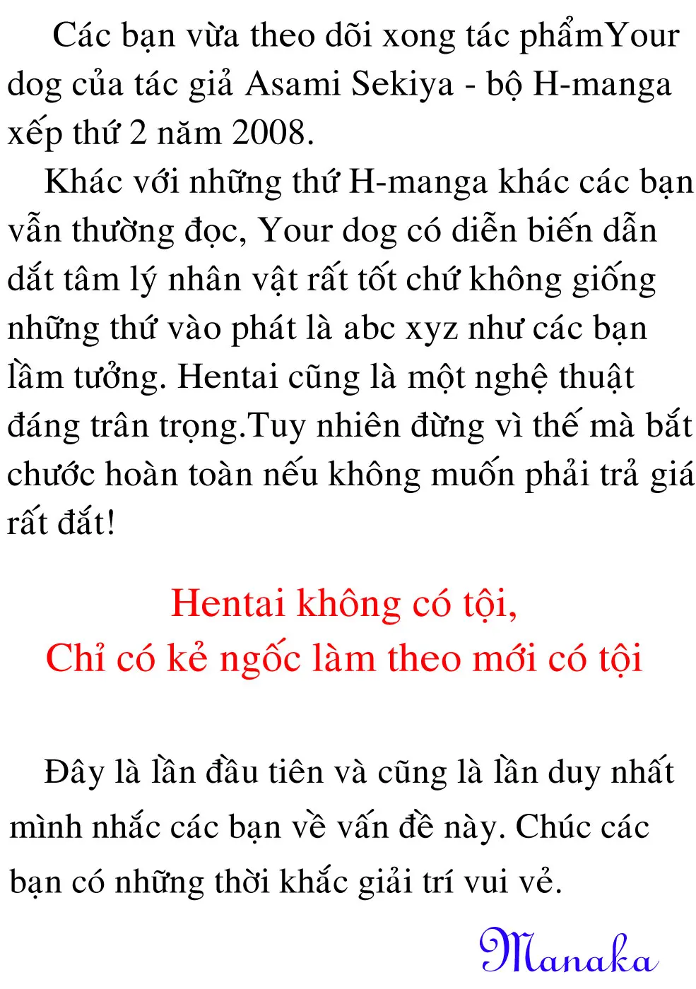YOUR DOG Ch. 1-8 - Full trang 181