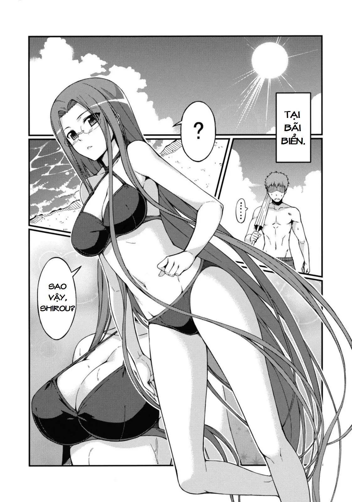 Rider-san to Kaisuiyoku. | Rider-san and the Beach - Full trang 4