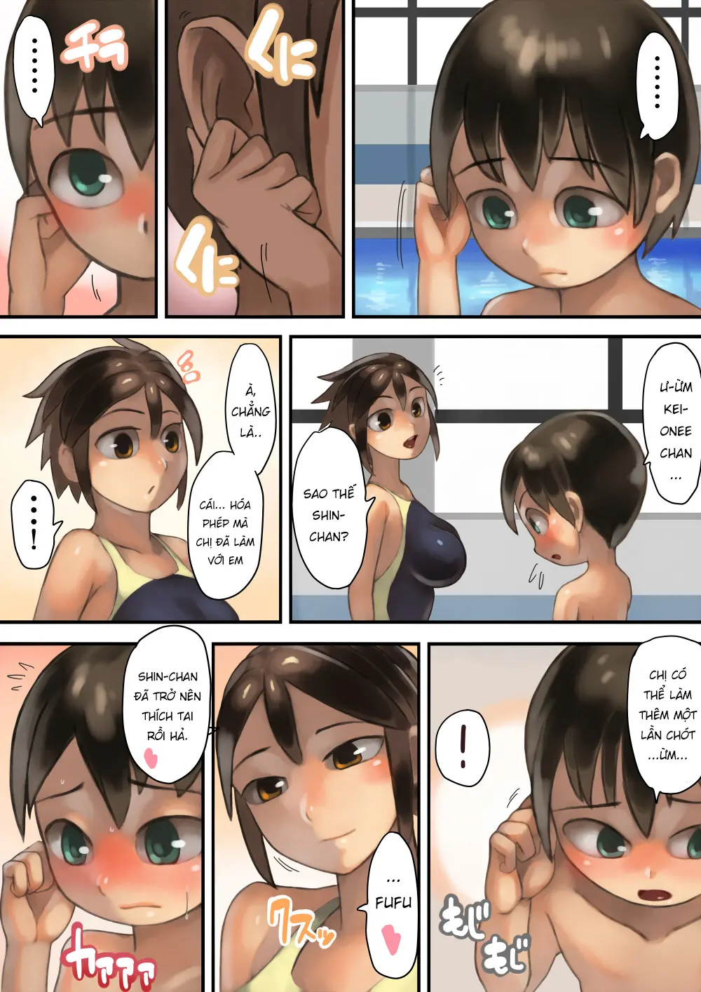 Asoko ga Ookikute Nayandeiru Shota to Itoko no Onee-san - Full trang 35