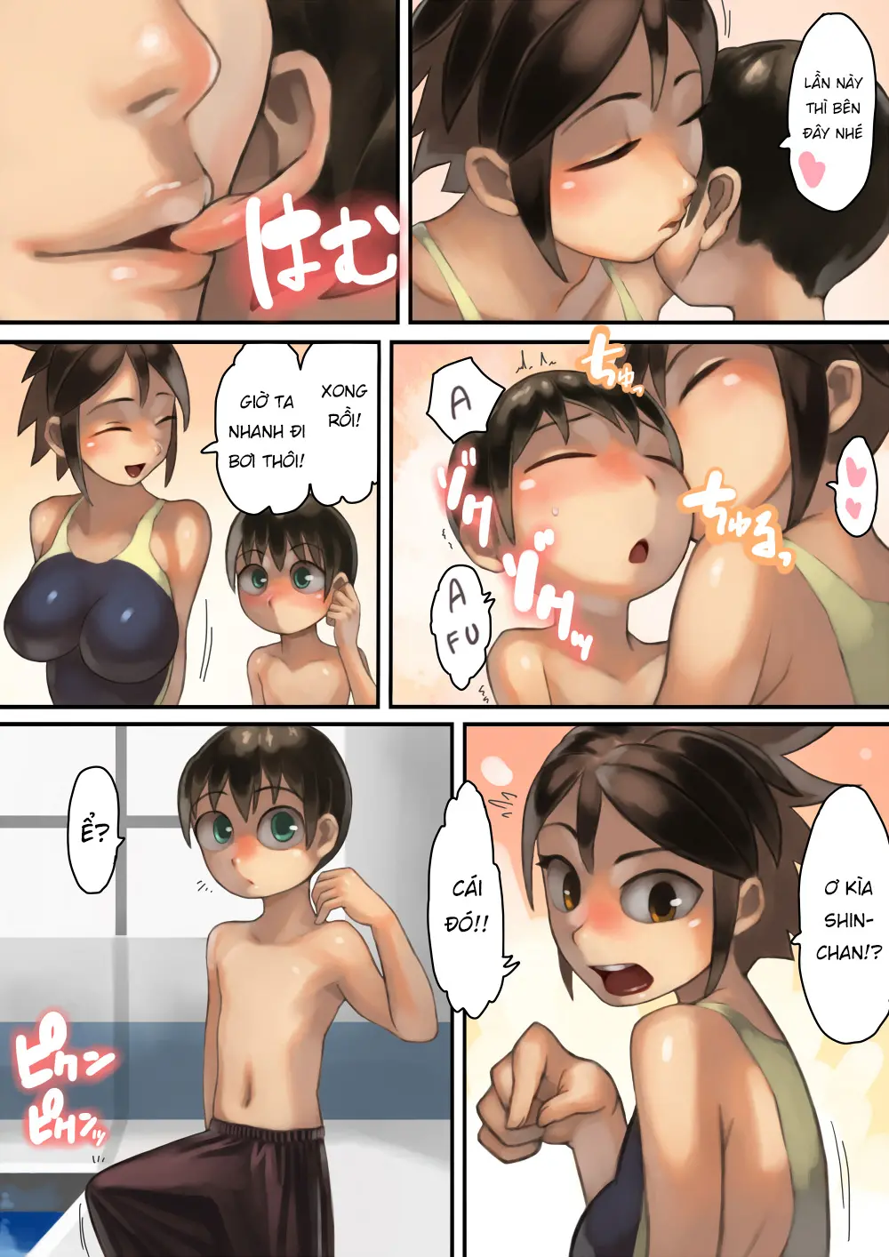 Asoko ga Ookikute Nayandeiru Shota to Itoko no Onee-san - Full trang 36
