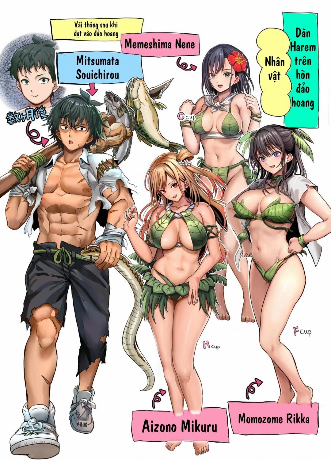Dàn harem nơi hoang đảo - Oneshot - Phần manga trang 4