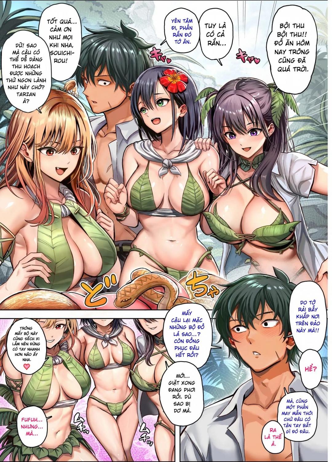 Dàn harem nơi hoang đảo - Oneshot - Phần manga trang 9