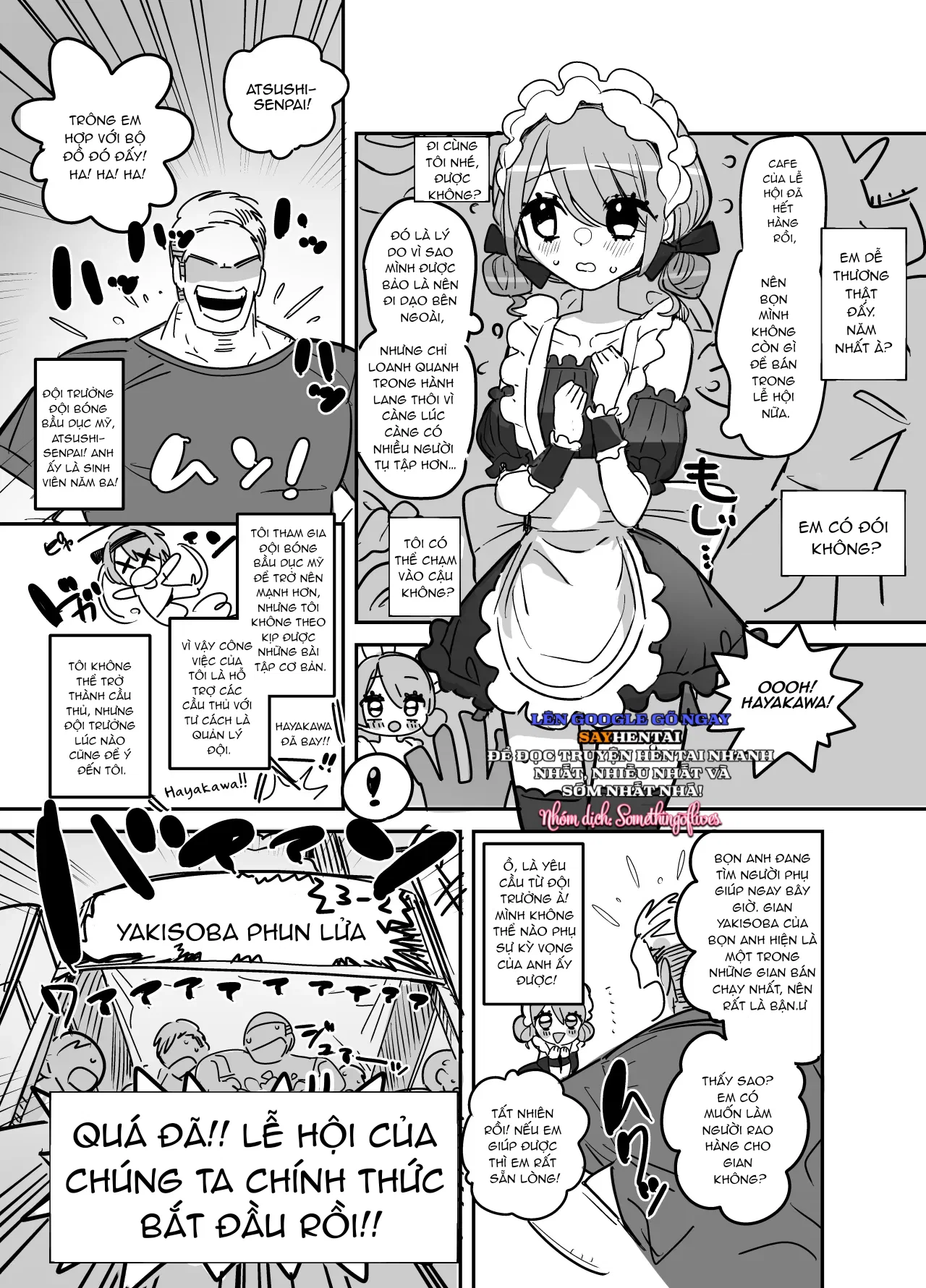 Lễ hội văn hóa trường nam sinh, quán cà phê hầu gái - Chapter 2 trang 11