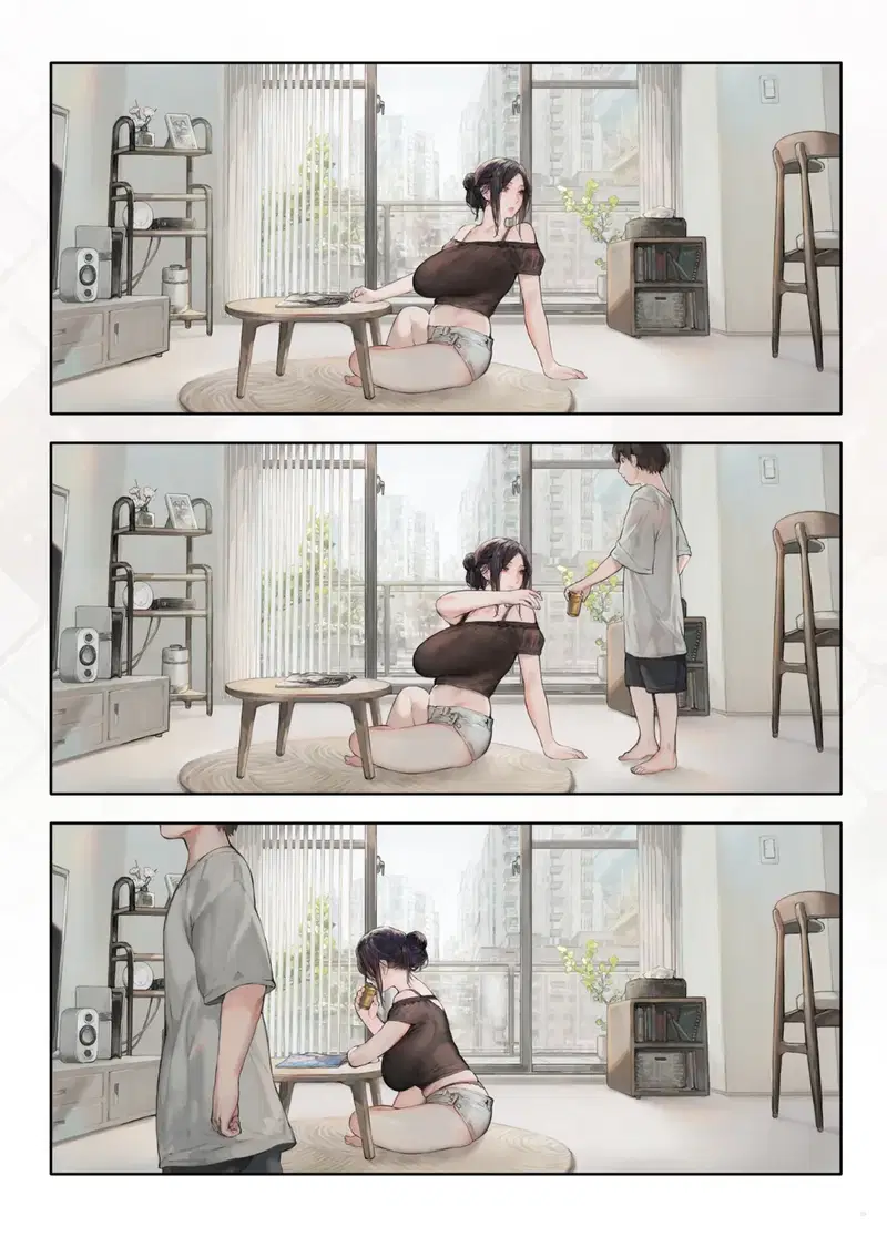 Vợ của người hàng xóm có vẻ buồn chán khi ở nhà vào ngày nghỉ - Chapter - 1 trang 4