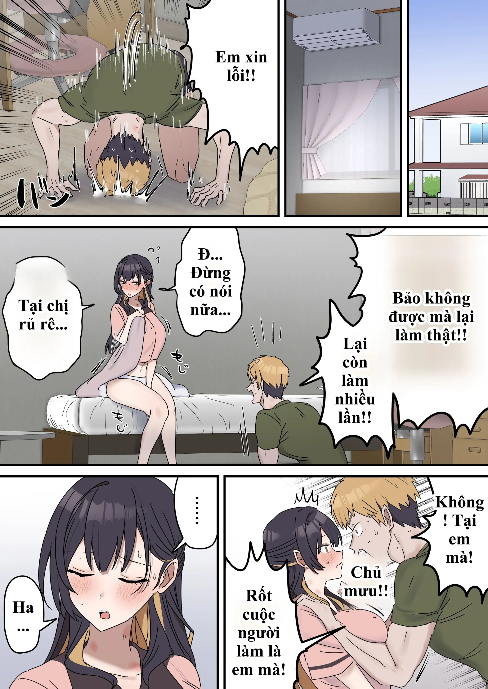 Giji Sekkusu Kyouei | Bị lừa vào phòng "Không chịch không được ra", chị gái từ "diễn sâu" thành nghiện luôn hàng của em trai! - Full trang 137