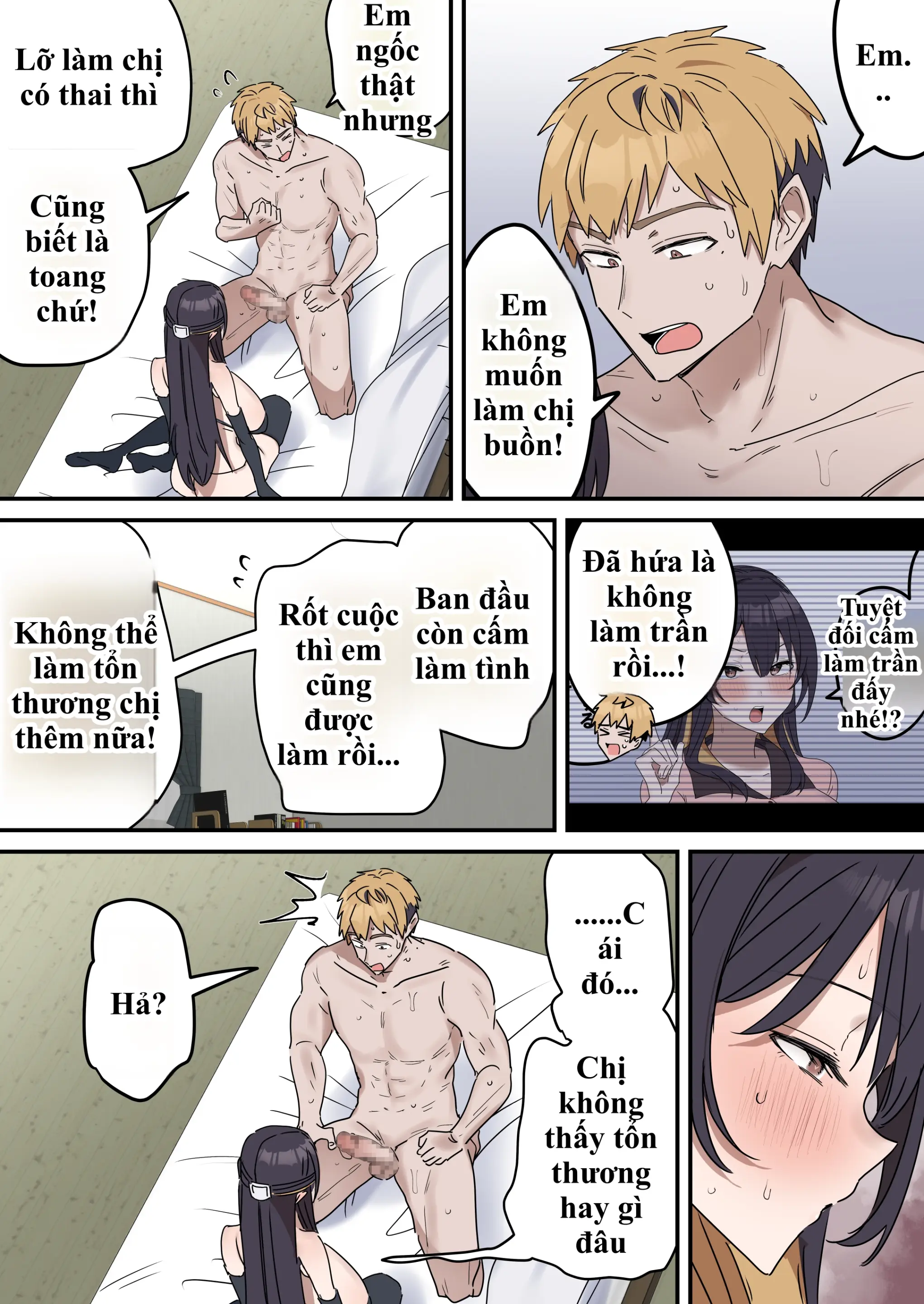 Giji Sekkusu Kyouei | Bị lừa vào phòng "Không chịch không được ra", chị gái từ "diễn sâu" thành nghiện luôn hàng của em trai! - Full trang 185