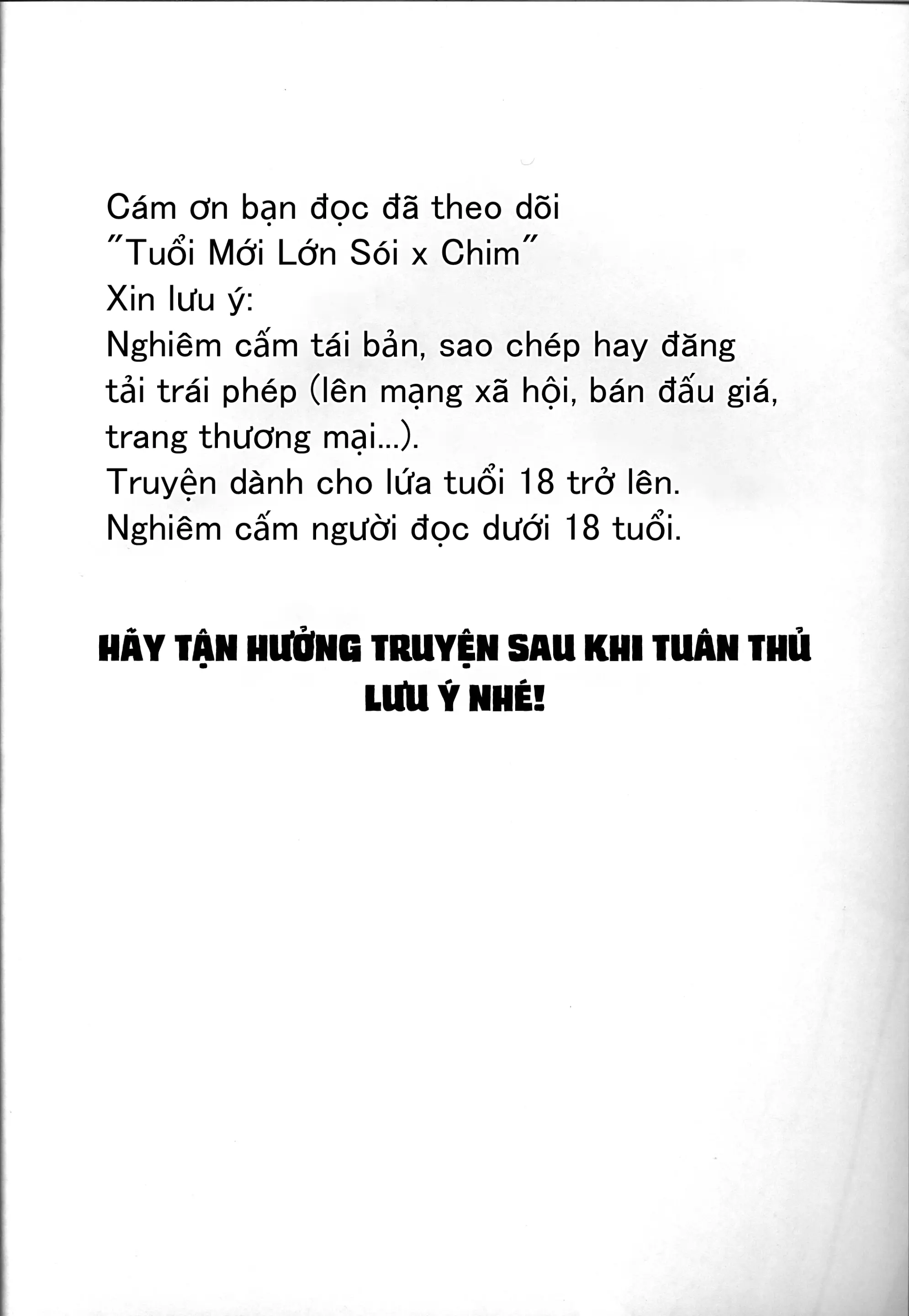 Tuổi Mới Lớn Sói x Chim - Full trang 4