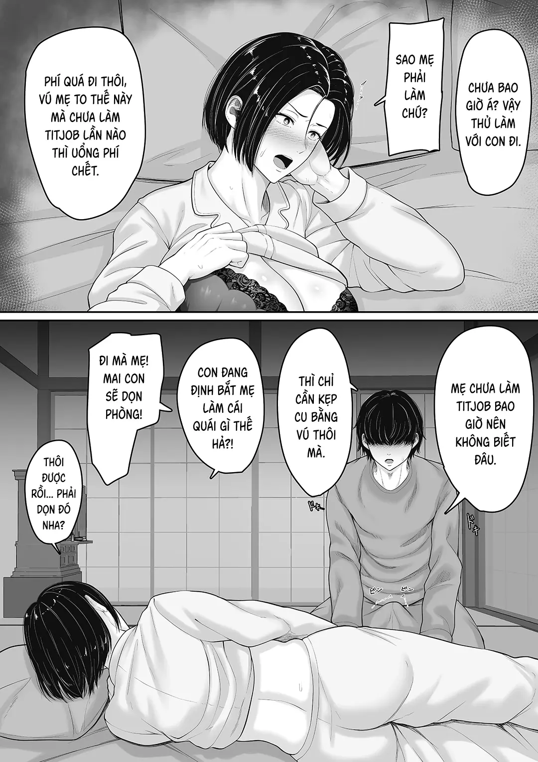 Kimottama Kaa-chan to Kenka Bakari no NEET no Ore ga Kaa-san ni Nakadashi shite kara Nakayoku natta Hanashi | Người mẹ góa phụ và thằng con trai NEET - Full trang 9