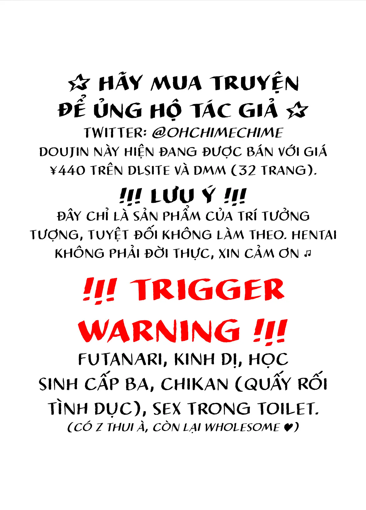 Watashi to toire to futanari Hanako-san | Mình, WC, và futanari Hanako-san - Full trang 2